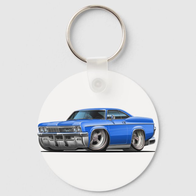 1965-66 Impala Blue Car Schlüsselanhänger (Vorderseite)