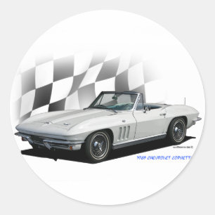 1965 Chevrolet Corvette Runder Aufkleber