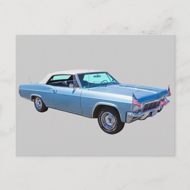 1965 Chevy Impala 327 Convertible Postkarte (Vorderseite)
