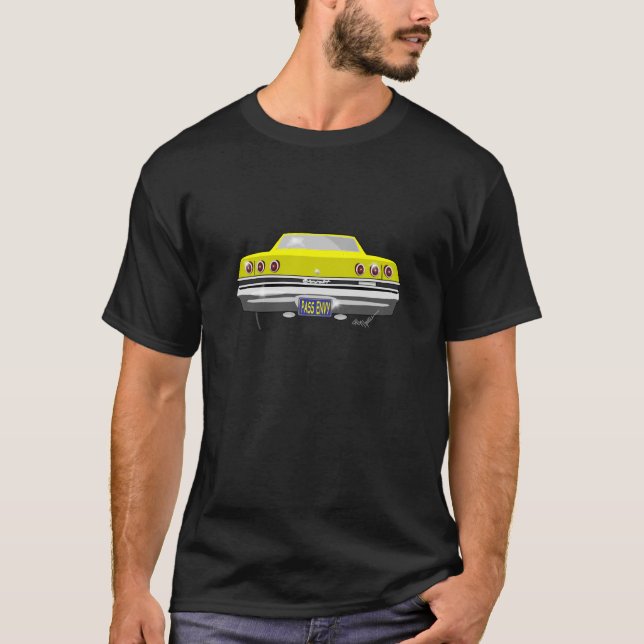 1965 gelber Chevy Durchlauf-Neid T-Shirt (Vorderseite)
