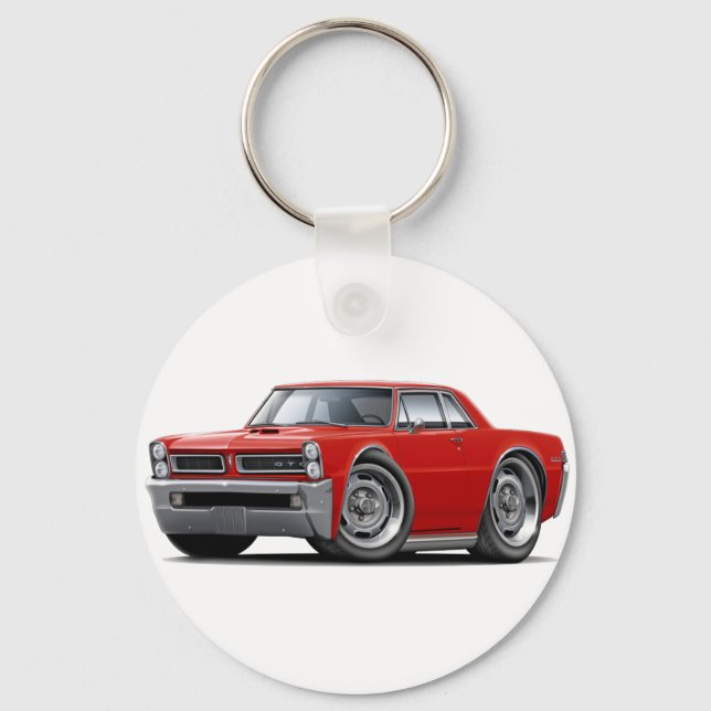 1965 GTO Red Car Schlüsselanhänger (Vorderseite)