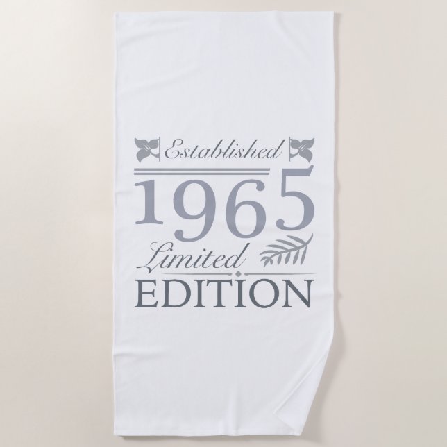 1965 Limited Edition 60. Geburtstag Strandtuch (Vorderseite)