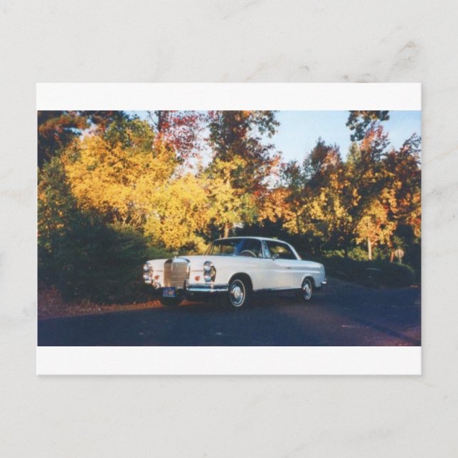 1965 Mercedes-Benz 220SEb Coupe Postkarte (Vorderseite)