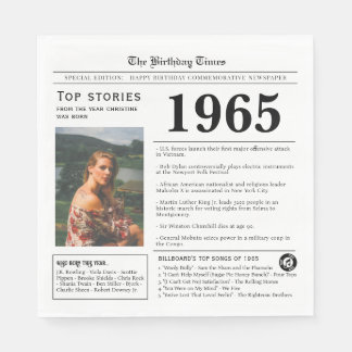 1965 Newspaper Birthday Trivia  Serviette