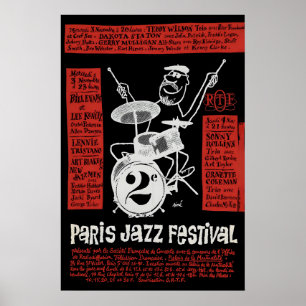 1965 Paris Jazz Festival Jazzplakat - Paris Poster