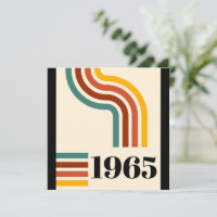 1965 Retro Stripe Vintage Poster