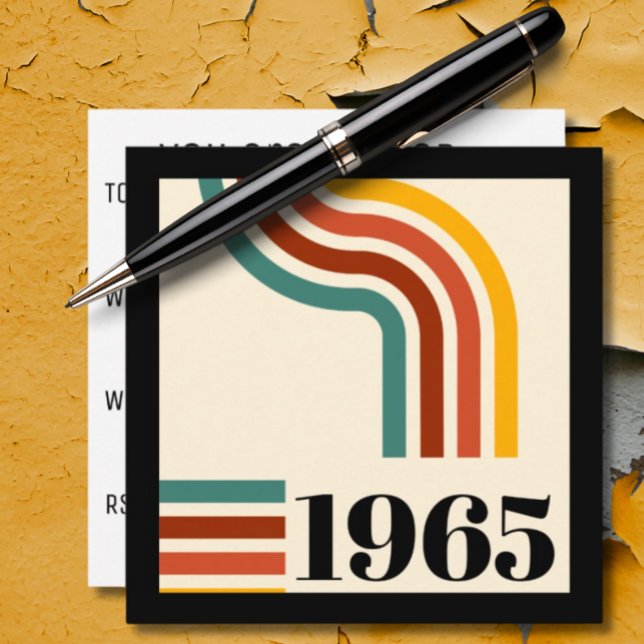 1965 Retro Stripe Vintage Poster Einladung (Von Creator hochgeladen)