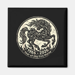 1966 2026 Jahr des Feuerspferds chinesischer Tierk Magnet