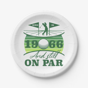1966 60. Geburtstag Golf Liebhaber Pappteller