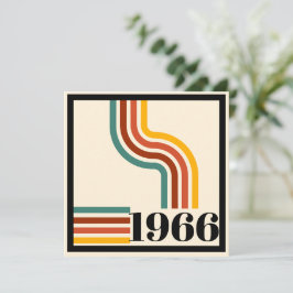 1966 60th Birthday Retro Stripe Vintage Einladung