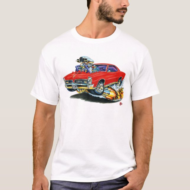 1966-67 GTO Rot-Auto T-Shirt (Vorderseite)