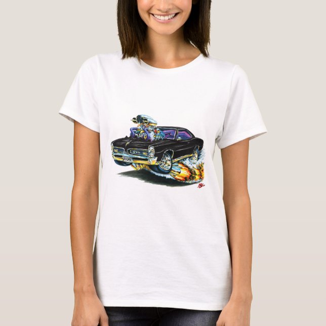 1966-67 GTO schwarzes Auto T-Shirt (Vorderseite)