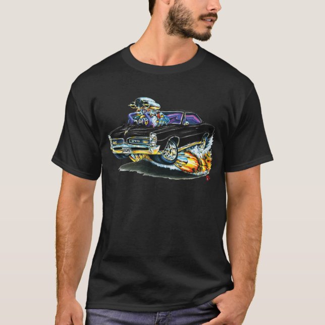 1966-67 GTO schwarzes Auto T-Shirt (Vorderseite)
