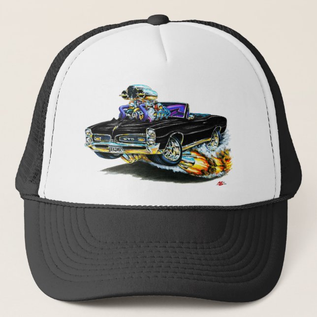 1966-67 GTO schwarzes Kabriolett Truckerkappe (Vorderseite)