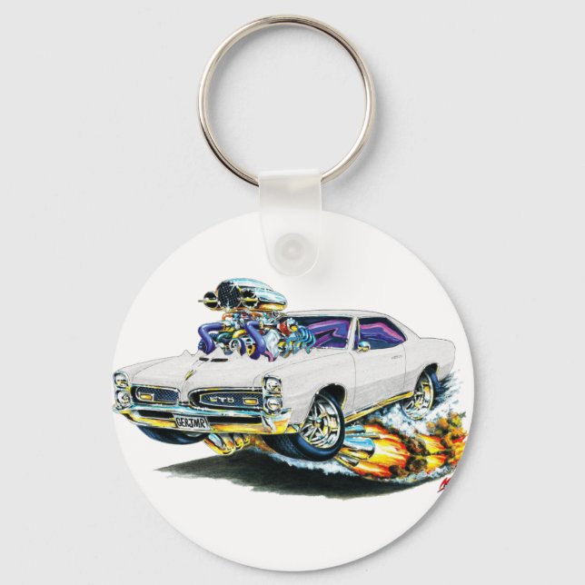 1966-67 GTO Weißer Wagen Schlüsselanhänger (Vorderseite)