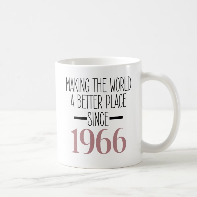 1966 Birthday 60 60th Years Old Gifts Women Mom Kaffeetasse (Rechts)