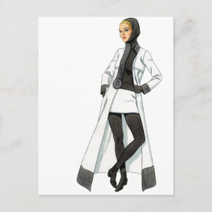 1966 Cardin Fashion Postkarte