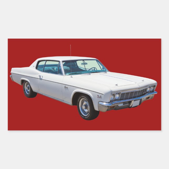 1966 Chevrolet Caprice 427 Muscle Car Rechteckiger Aufkleber (Vorderseite)