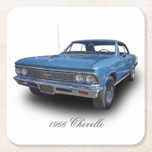 1966 CHEVROLET CHEVELLE SS RECHTECKIGER PAPPUNTERSETZER