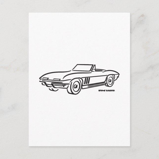 1966 Chevrolet Corvette Postkarte (Vorderseite)