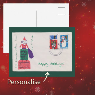 1966 Christmas First Day Cover | Antique Holiday Postkarte