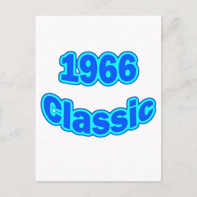 1966 Classic Blue Postkarte (Vorderseite)