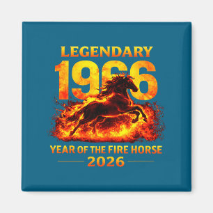 1966 Jahr des Feuerpferds 60. Geburtstag Chinese Magnet