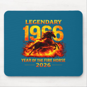 1966 Jahr des Feuerpferds 60. Geburtstag Chinese  Mousepad