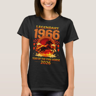 1966 Jahr des Feuerpferds 60. Geburtstag Chinesisc T-Shirt