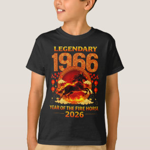 1966 Jahr des Feuerpferds 60. Geburtstag Chinesisc T-Shirt