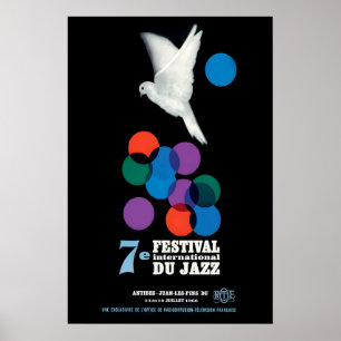 1966 Jazz-à-Juan Internationales Jazz Festival Jaz Poster