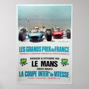 1966 Lemans-Rennwerbung Poster