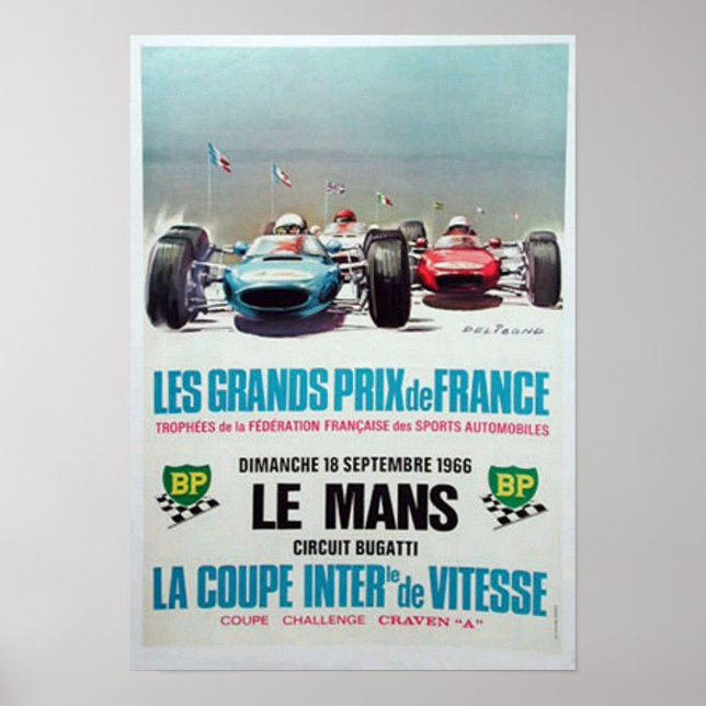 1966 Lemans-Rennwerbung Poster (Vorne)