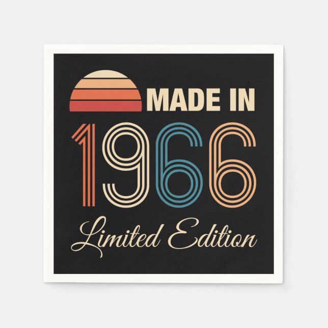 1966 Limited Edition 60. Geburtstag Serviette (Vorderseite)
