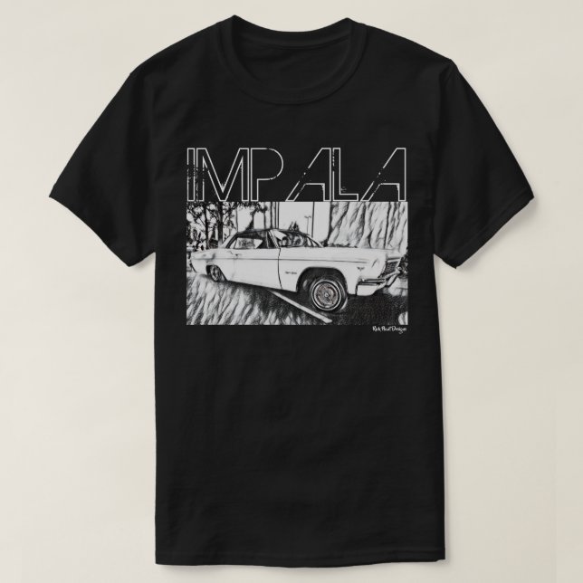 1966 Lowrider Chevrolet Impala Chevy Low Rider Car T-Shirt (Design vorne)