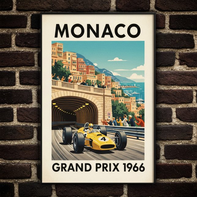 1966 Monaco Grand Prix Vintag Wall Poster (Von Creator hochgeladen)