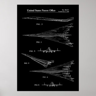 1966 NASA-Flugzeugpatent Poster