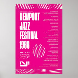 1966 Newport Jazz Festival Jazzplakat - Rhode Poster