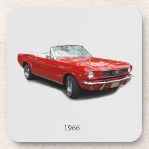 1966 Red Convertible Untersetzer Set