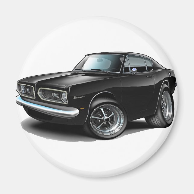 1967-69 Barracuda Black Car Magnet (Vorne)
