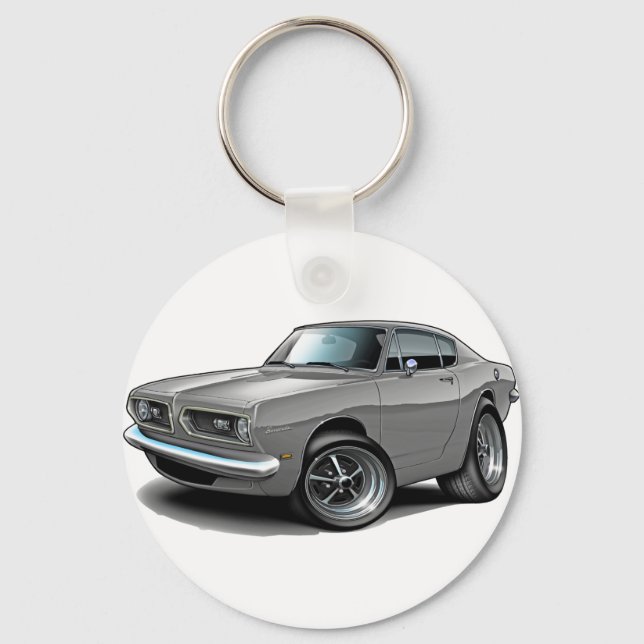 1967-69 Barracuda Gray Car Schlüsselanhänger (Vorderseite)