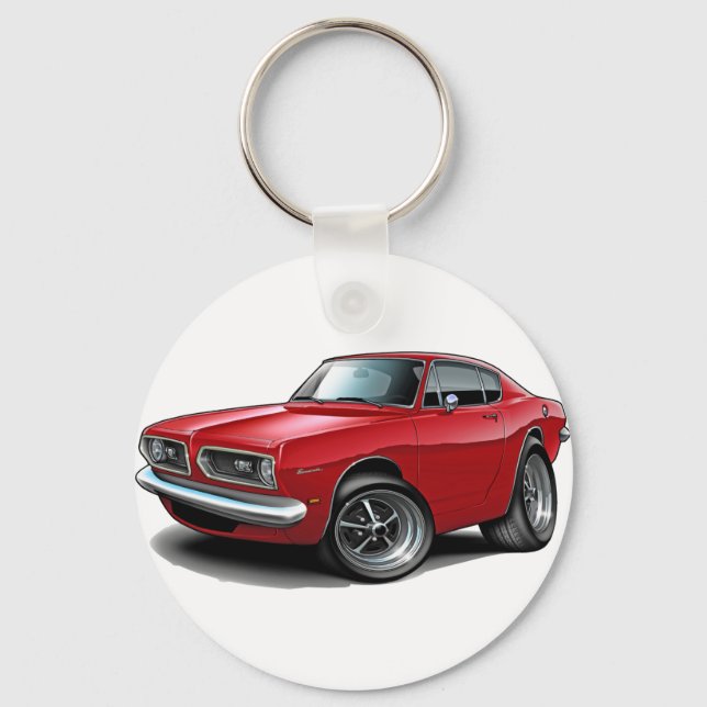 1967-69 Barracuda Red Car Schlüsselanhänger (Vorderseite)