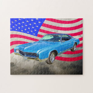 1967 Buick Riviera Muscle Car und amerikanische Fl Puzzle