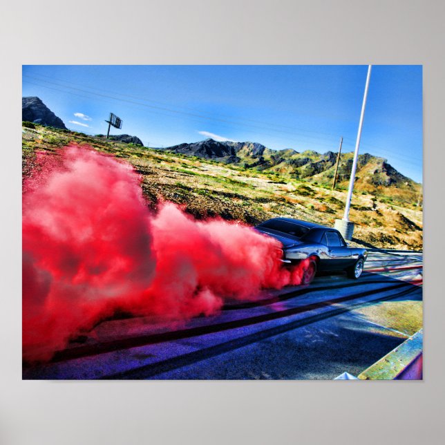1967 Camaro Burnout Poster (Vorne)