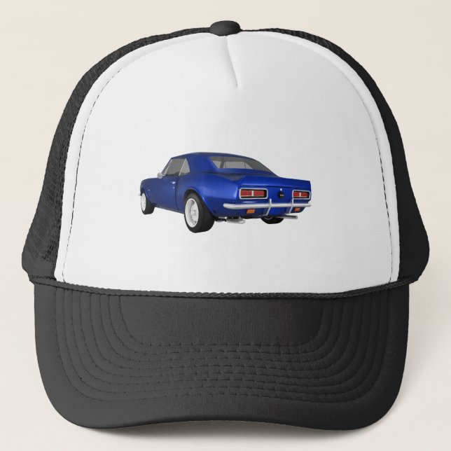 1967 Camaro SS: Blau: 3D-Modell: Truckerkappe (Vorderseite)