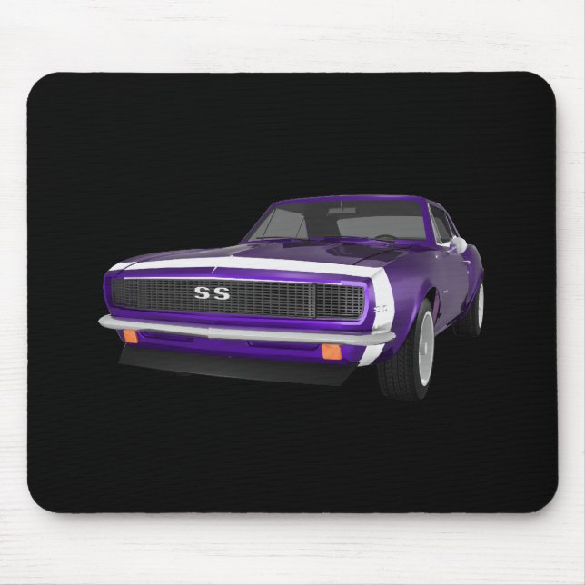 1967 Camaro SS: Lila Finish: 3D-Modell: Mousepad (Vorne)