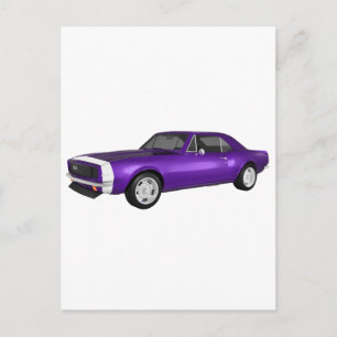 1967 Camaro SS: Lila Finish: 3D-Modell: Postkarte