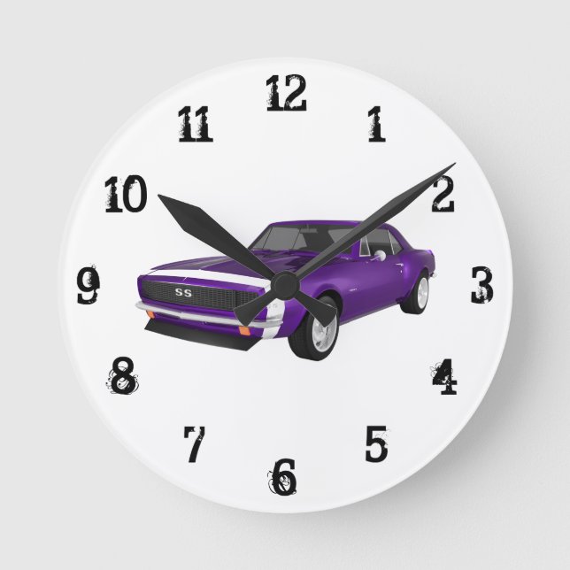 1967 Camaro SS: Wall Clock Runde Wanduhr (Vorderseite)