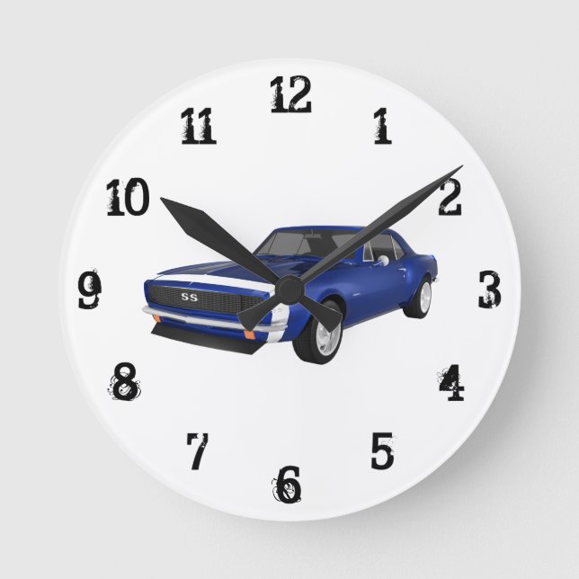 1967 Camaro SS: Wall Clock Runde Wanduhr (Vorderseite)