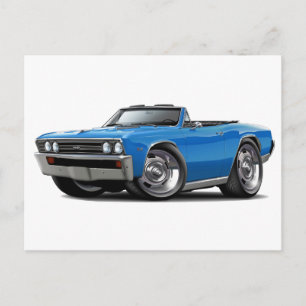 1967 Chevelle Blue Convertible Postkarte